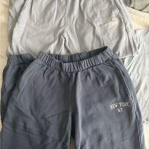 Brandy Melville Gray and Blue Joggers